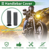 Motorcycle 7/8" 22mm Hand Grips Cover Kit TPU Dark Gray