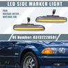 BMW 325i 330i E46 Clear Lens Pair LED Side Marker Amber Light