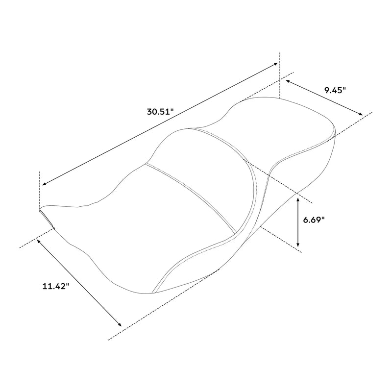 Harley Touring Street Glide Driver Passenger Seat (2009-2023)
