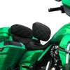 Harley Touring Road Glide Green Stitching Driver Backrest Pad (2009-2023)
