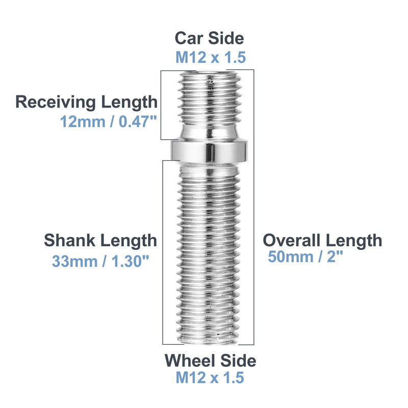 BMW 10 Pcs M12x1.5 Wheel Studs (50mm)