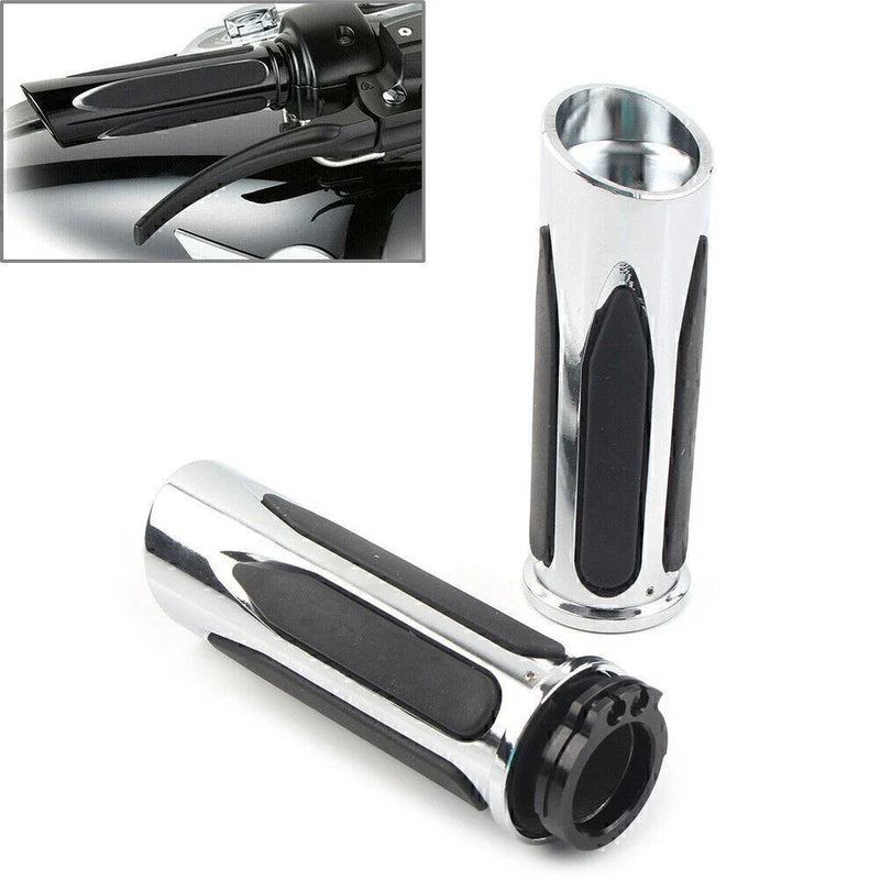 Harley Touring Road Electra Glide Softail Chrome Handlebar Hand Grips (N/A)
