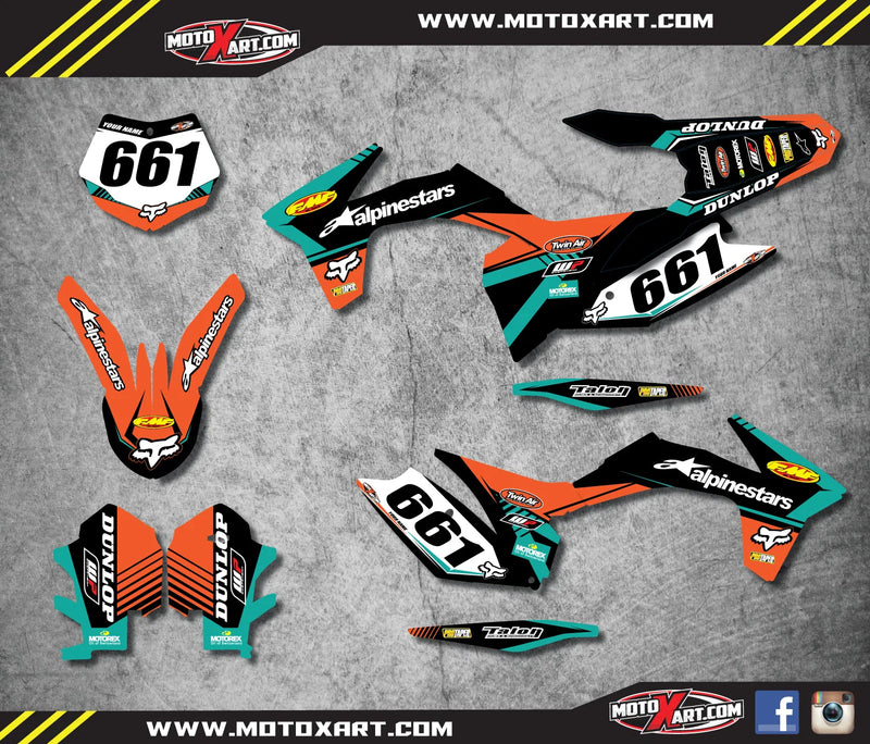 KTM SXF Full Sticker Kit - Custom Graphics (2011-2012)