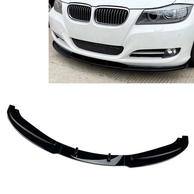 BMW 3 Series E90 2009-2012 Bright Black Front Bumper Spoiler Lip