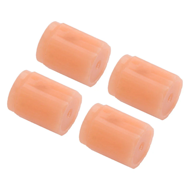 Car Wheel Stems 4 x Orange Fluorescent Tire Valve Caps