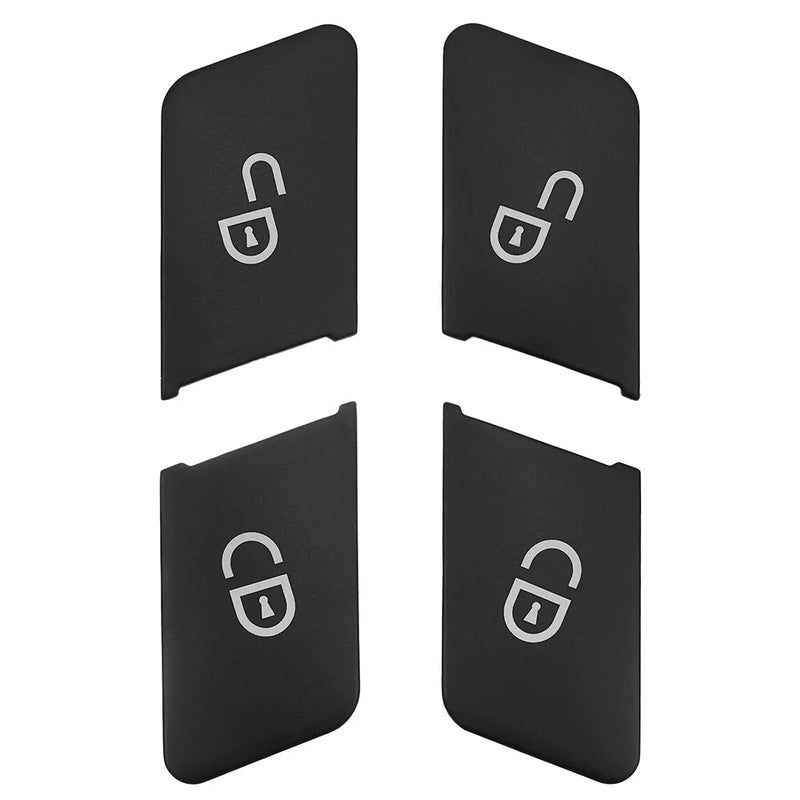 Mercedes-Benz W204 W212 4x Door Unlock Switch Button Trim Cover Matte Black (2007-2013)