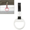 Train Bus PVC Plastic Black & White Round Ring Handle Strap