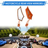Make Model Motorcycle Rear View Mirrors Prismatic Shape Handlebar Orange