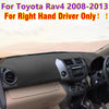 Toyota Rav4 RHD Leather Dashboard Dash Cover Protector Pad Mat (2008–2013)