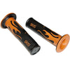 PIT PRO Dirt Bike 24mm 22mm Orange Flame Throttle Hand Grips
