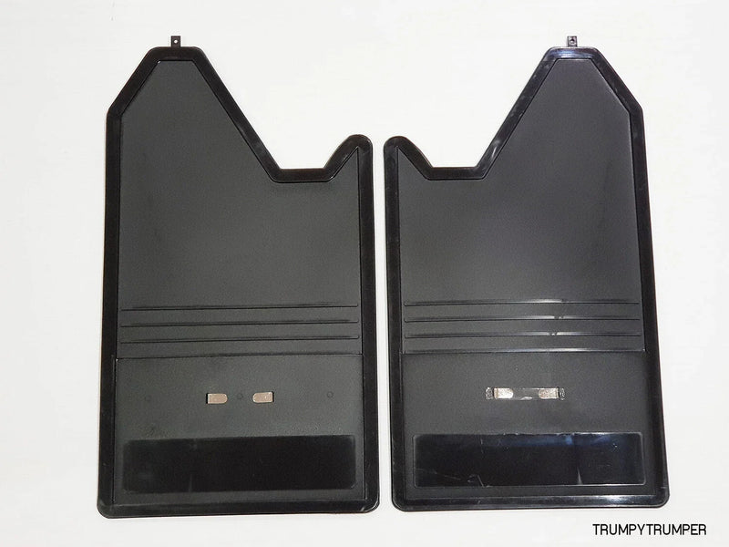 Universal Car Truck - Black Plastic Amber Reflector Mud Flaps Splash Guards