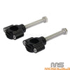 Harley Honda Yamaha Suzuki Bobber 1" Black Handlebar Risers Clamp