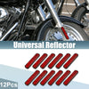 Motorcycle Bicycle 12 Pcs Self Adhesive Safety Spoke Reflective Red