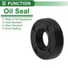Make Model Oil Seal 17x40x10mm Seal Ring Rotary Shaft NBR Rubber Black