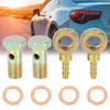 Motorcycle 2 x Banjo Hose Barb Bolt Fittings 12mm Banjo Bolt Washer Kit
