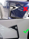 Lexus RX350 RX450h Chrome Front Fog Light Cover Trim (2016-2019)