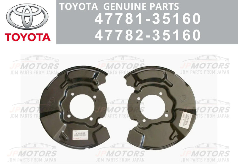 Toyota 4Runner FJ Cruiser Disc Brake Dust Cover LH RH Set Splash Shield