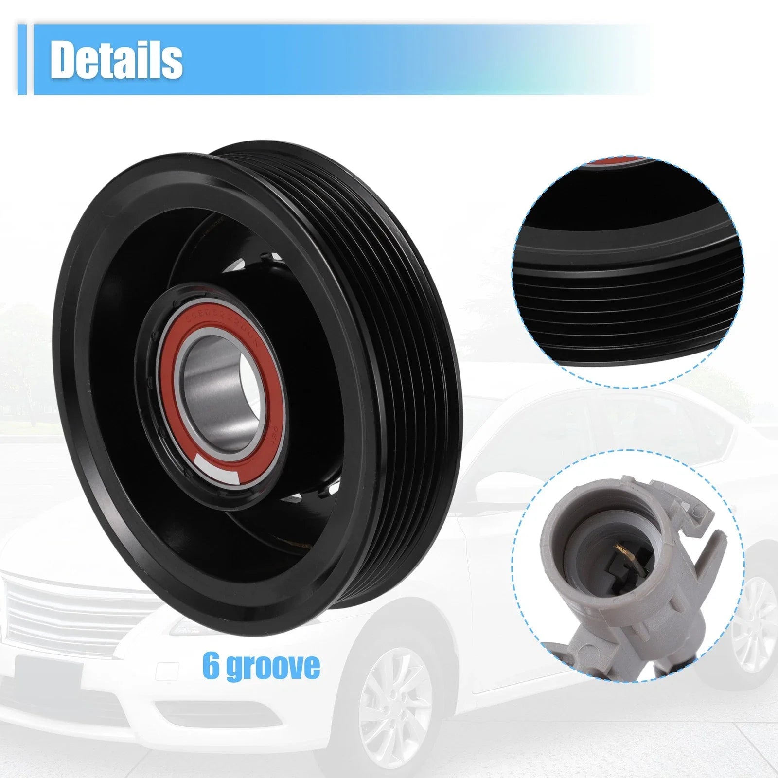 AC Compressor Clutch Kit for Toyota Sequoia 2001-2007 8 Cyl 4.7L