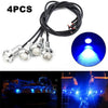 Cars Trucks Boats 4 x IP68 Blue LED Boat Light Silver Waterproof Underwater