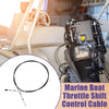 Marine Boat Throttle Control Cable 10FT Black with Fastening Head