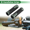 Grip Cover 0.87x0.94 Universal Motorcycle Hand Grips Non Slip Titanium Tone