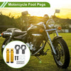 Motorcycle FootPegs 4.8" Rear 2x Footrest Aluminum Alloy Gold Tone