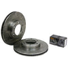 Prado 120 Series 4x4 2 x Front Slotted + Drilled Disc Rotor + Brake Pads (2002–2009)