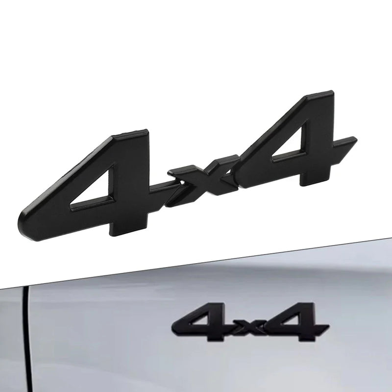 Universal Cars Black 4X4 3D Rear Tailgate Emblem Badge Overlay Decal