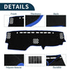 Toyota Prado 2017-2024 Black Blue 1 Set Dashboard Cover Mat