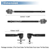 GMC Savana 1500 4x Front Inner Outer Tie Rod End Link (2003-2014)