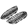 Benz C Class W205 C300 BLk w/Silver Fog Light Cover Grille (2015–2018)