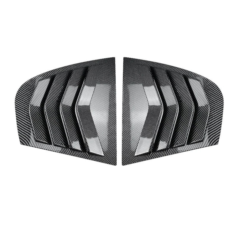 E90 3 Series Sedan 2x Window Louver Shutter Cover Carbon Look (2005–2013)