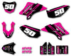 Yamaha TTR 50 Custom Graphics Pink Sticker Kit Decals (2006-2023)