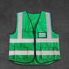 Workwear Reflective Safety Vest with Zip and ID Pocket