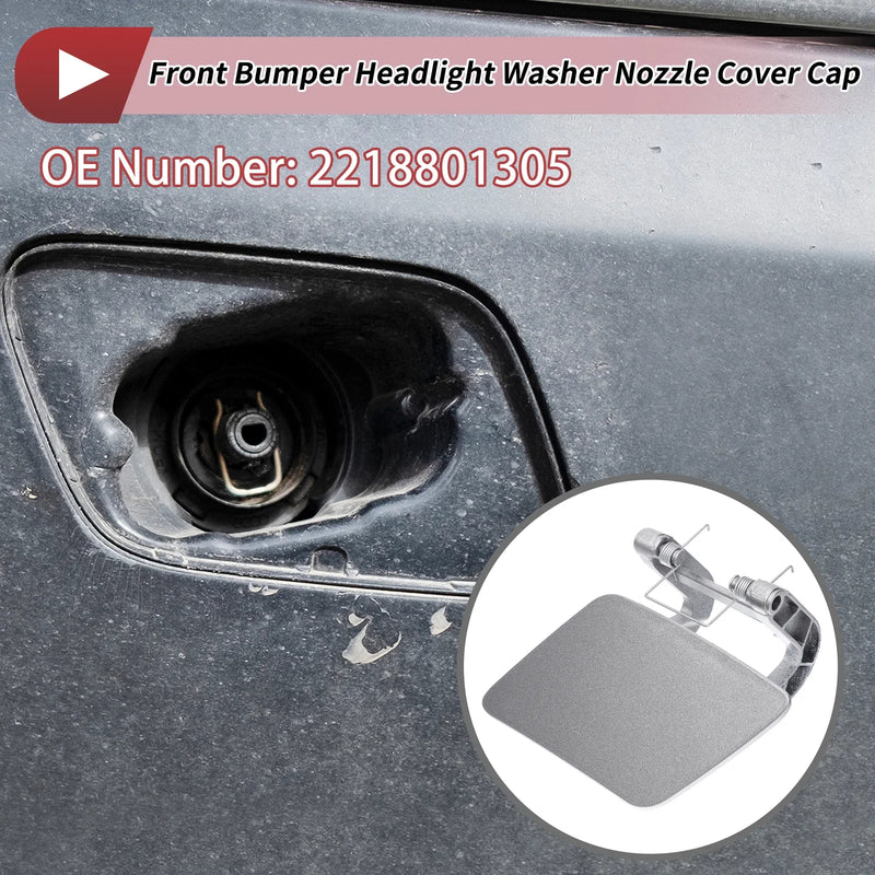 Mercedes-Benz S350 (2012-2013) Silver Tone Front Left Washer Nozzle Cover