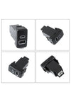 Toyota Tacoma 36W Dual Port TypeA/C USB Charger Socket Switch (2011–2020)