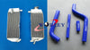 YAMAHA YZ 125 L+R Aluminum Radiator + BLACK Hose (2002-2004)