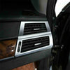 BMW X5 E70 X6 E71 2 x Chrome Air Conditioning Socket Frame Trim (2008-2013)