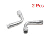 Car / Motorcycle 2 x Silver Tone 90 Degree Tire Valve Extension Adapter