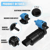 Jeep Wrangler 2007-2019 (2 x Motors) Black Windshield Washer Pump