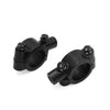 Motorcycle 2 x 10mm Thread Handlebar Rearview Mirror Holder Adaptor Black