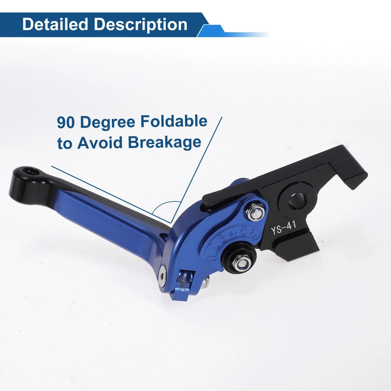 Suzuki GSXR150 (2017-2020) Blue Black Adjustable Short Brake Clutch Levers