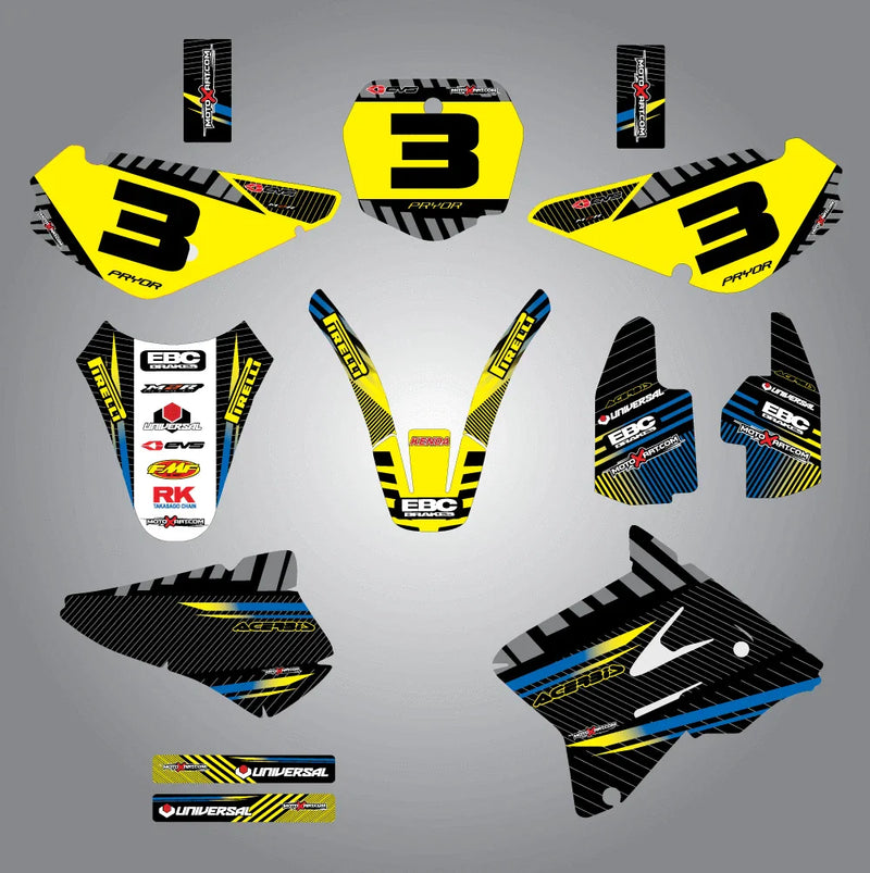 Suzuki RM 85 (2000-2021) - Factory Style Sticker Kit Custom Graphics