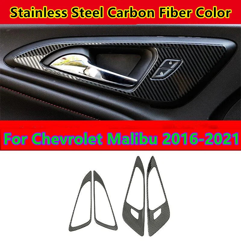 Chevrolet Malibu Steel Carbon Fiber Inner Door Handle Trim (2016–2021)
