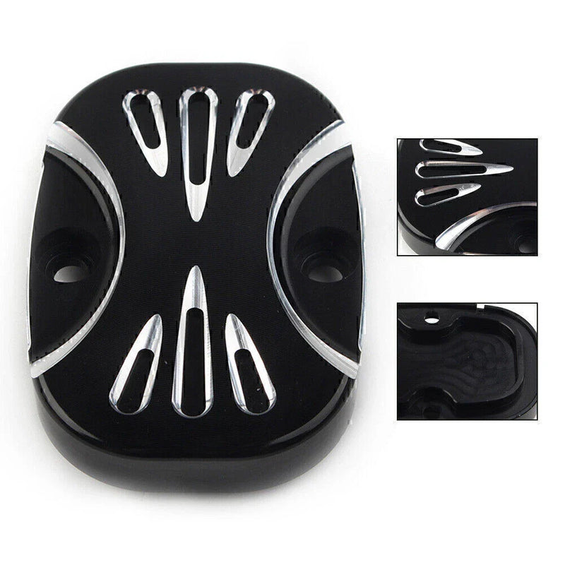 Harley Electra Glide Road King CNC Cut Rear Brake Master Cylinder Cover