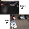 Toyota Lexus Non-Drilling Parking Brake Pedal Pad Cover Silver/Black