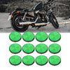 Motorcycle 6 Pair / M6x1.0 / Green Universal Screw Mount Warning Reflector