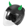 2 x Car Motorcycle Helmet Bull Horn Style Decoration Suction Cup Dark Green