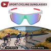 Goggles Motorcycle Riding Green Lens White Frame PC Cycling Sunglasses