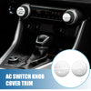 Toyota RAV4 (2019-2022) Aluminum Silver 4 Pcs AC Switch Knob Cover Trim